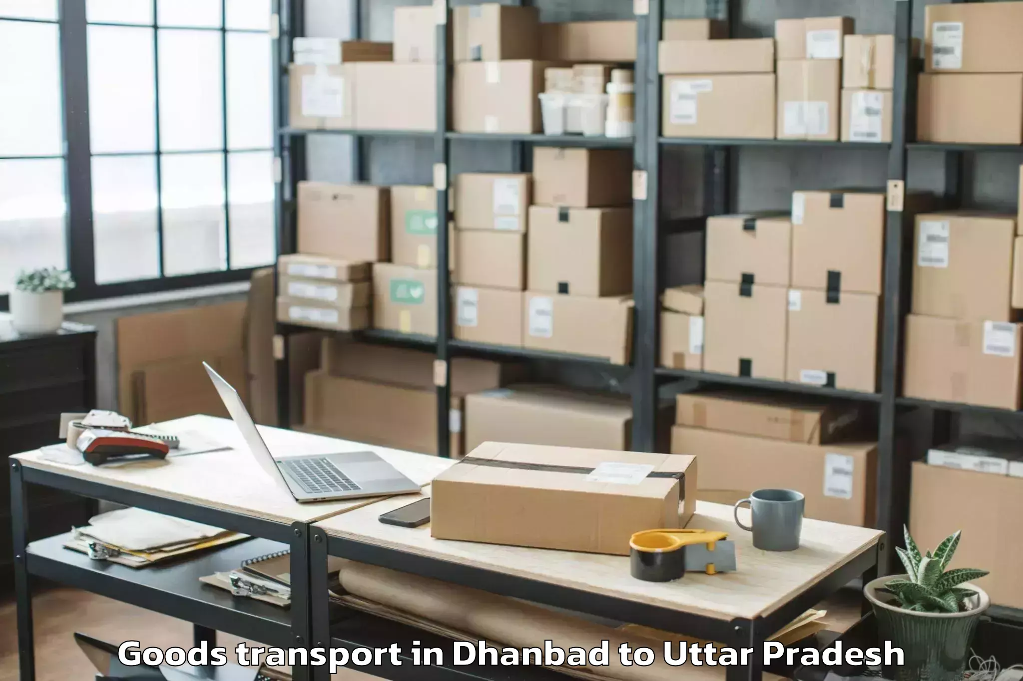 Easy Dhanbad to Barabanki Goods Transport Booking